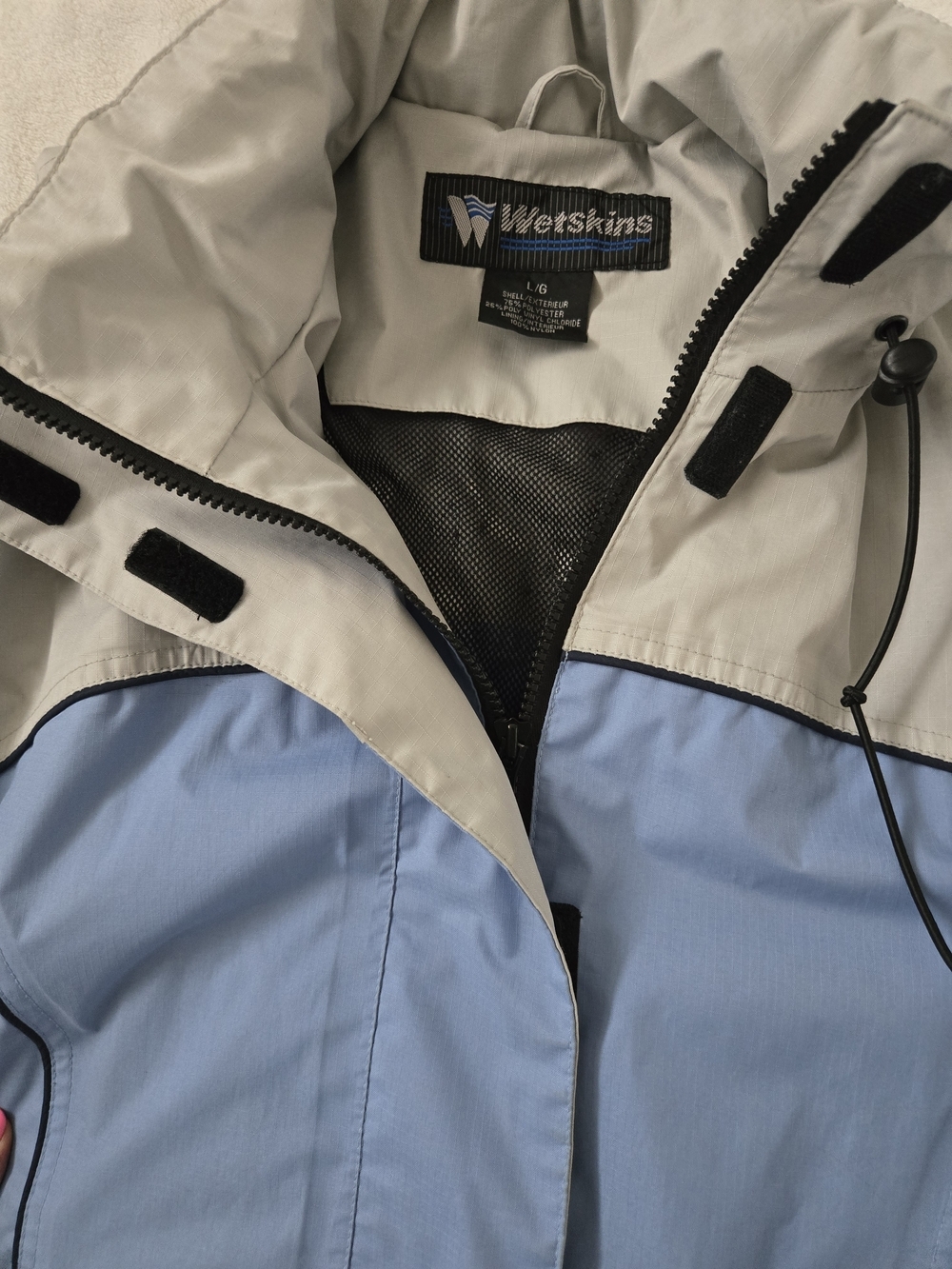 Women's Light Blue and Light Gray Utility Jacket